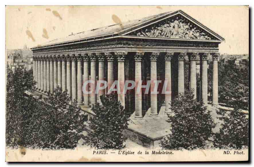 CPA Paris l'Eglise de la Madeleine 