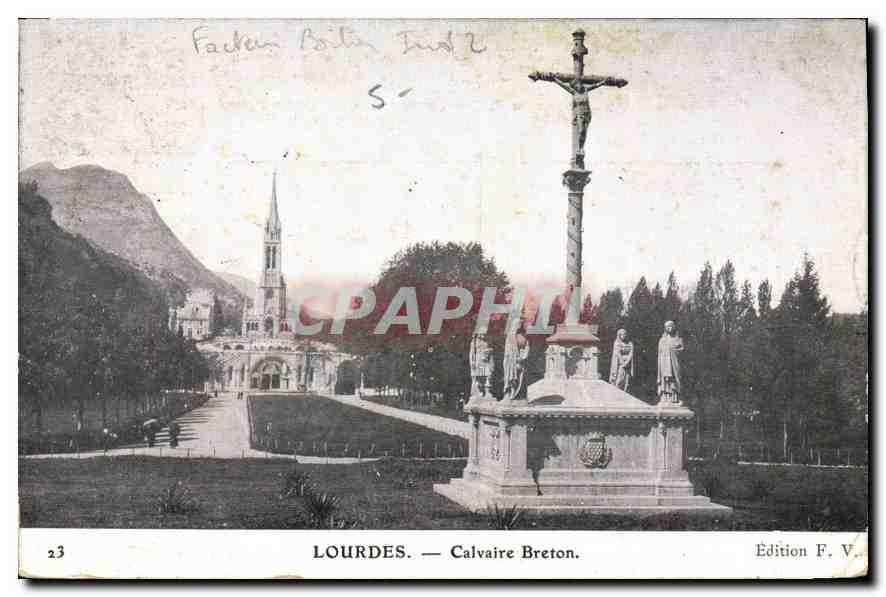 CPA Lourdes Calvaire Breton 