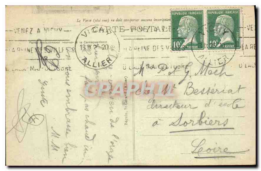 CPA Vichy Eglise Saint Louis  — Rückseite