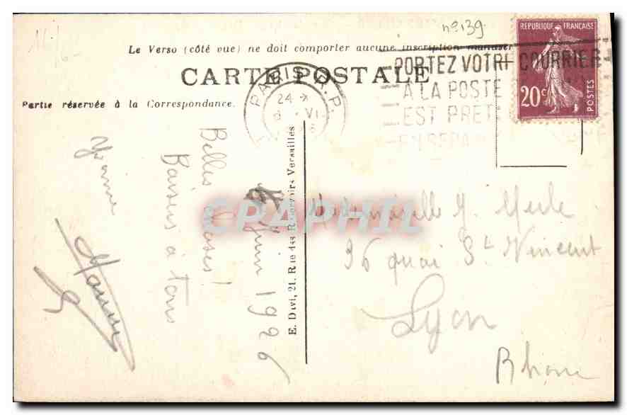Versailles — Grandes Eaux - Bassin d'Apollon - Le Tapis Vert — Verso