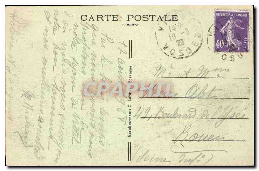 CPA Vittel Vosges la Grande Allee  — Rückseite