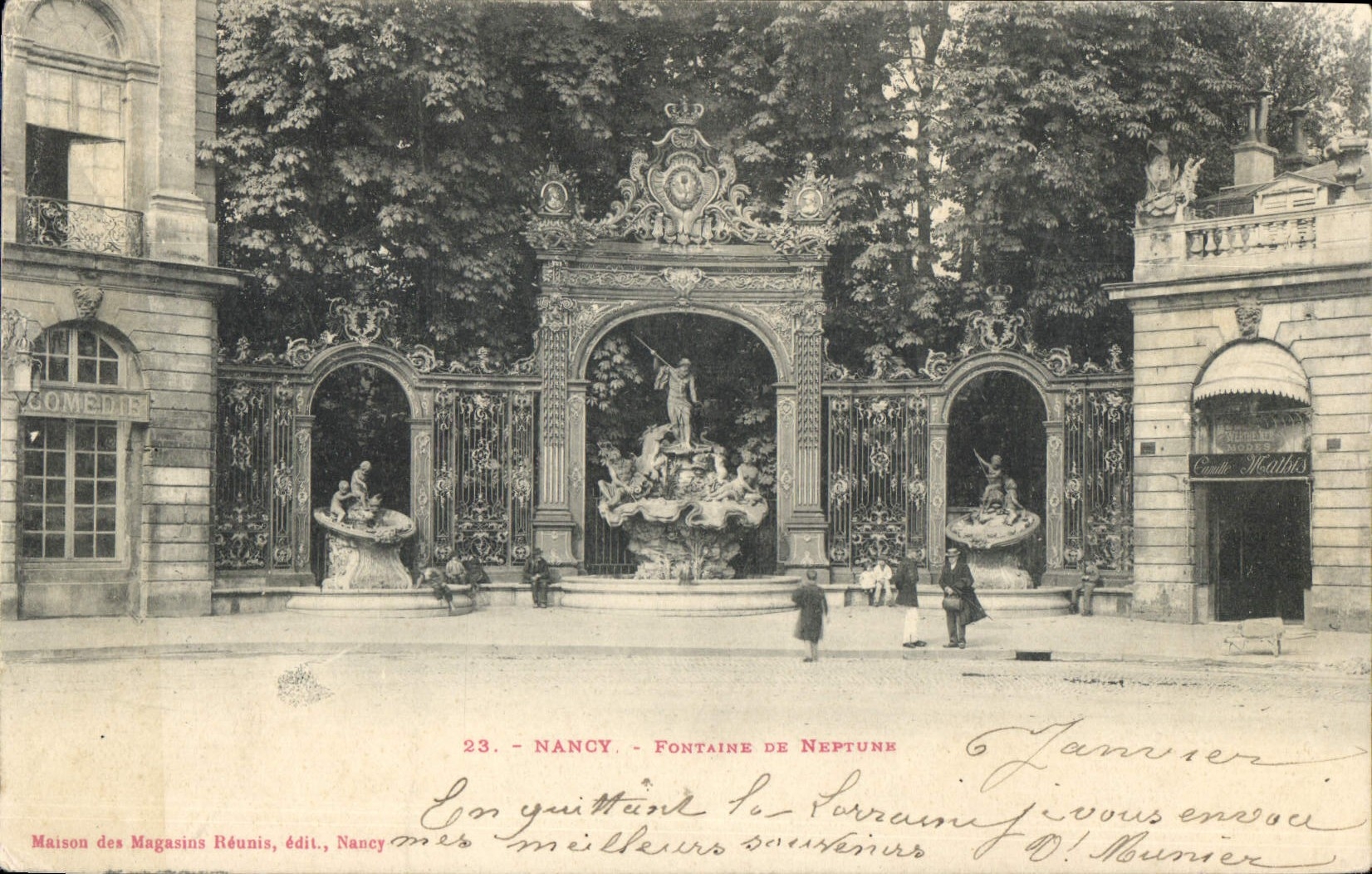 Nancy - Fontaine de Neptune — Maison des Magasins Réunis, édit., Nancy, n°23