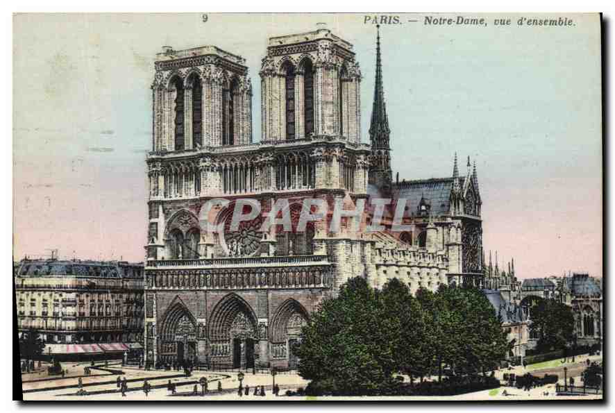 CPA Paris Notre Dame vue d'ensemble 