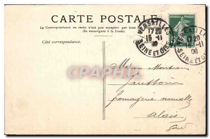 CPA Versailles le Bosquet des Bains d'Apollon  — Verso