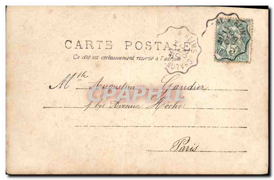 CPA La Paquerette Femme — Back