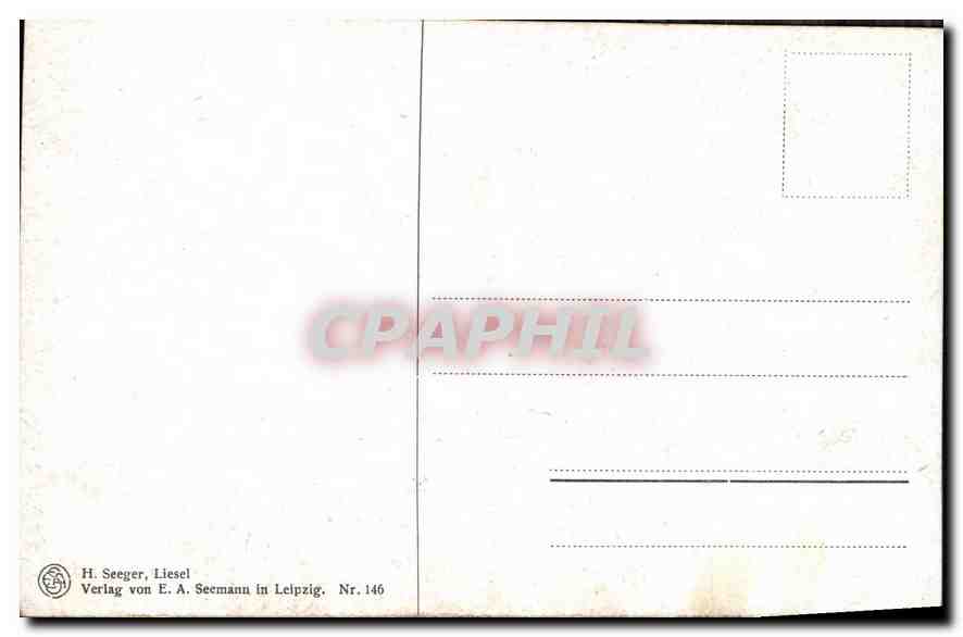 CPA H Seeger Liesel Verlag von E A Seemann in Leipzig  — Back