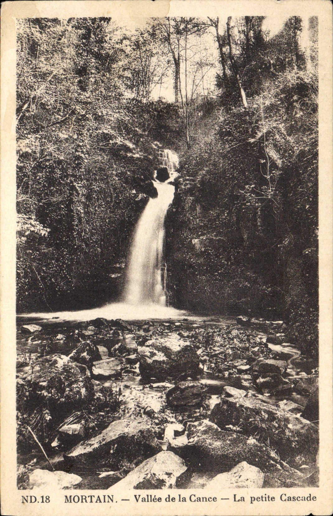 CPA Mortain Vallee de la Cance la petite Cascade 