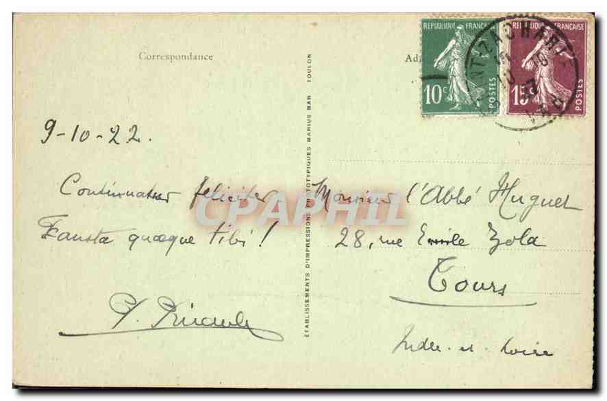 CPA La Sainte Baume Arrivee a la Grote  — Verso