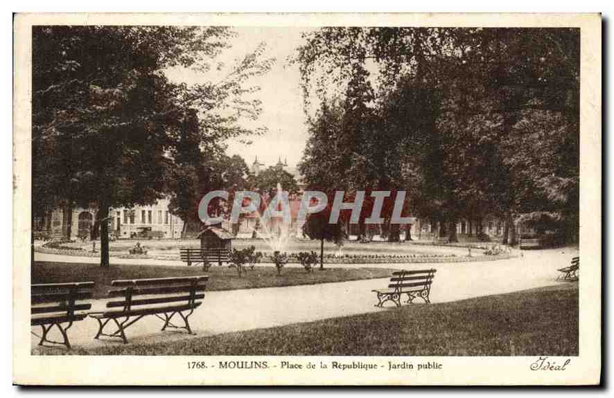 Moulin - Place de la République - Jardin public — Sidel, n° 1768