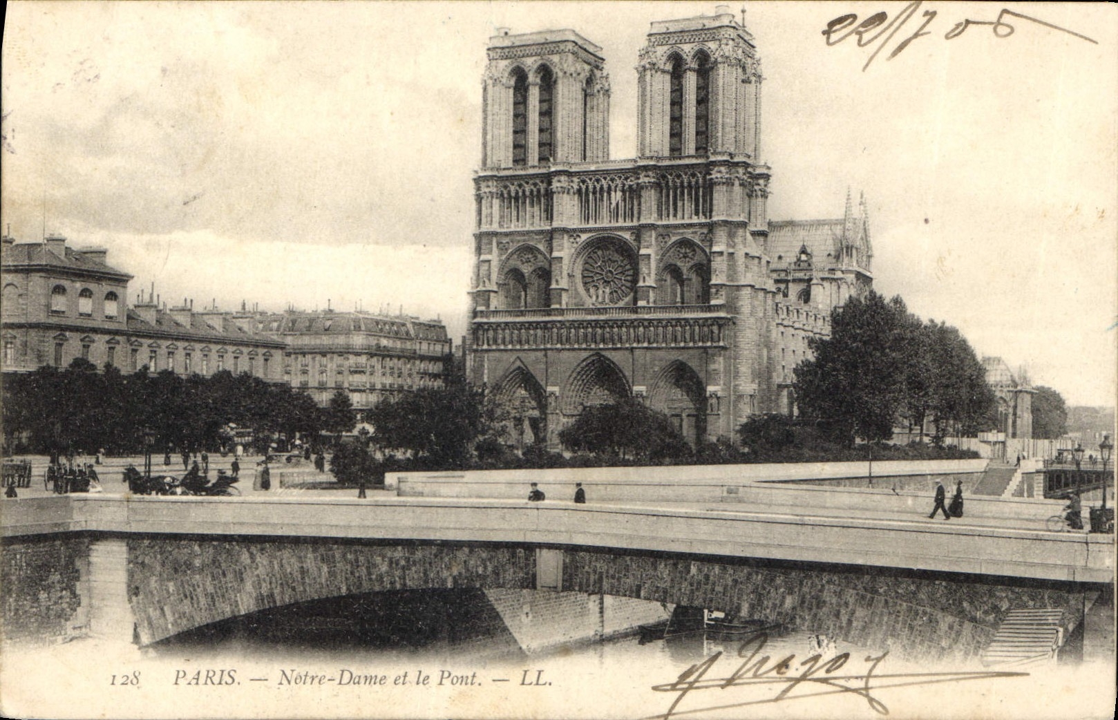 CPA Paris Notre Dame et le Pont 