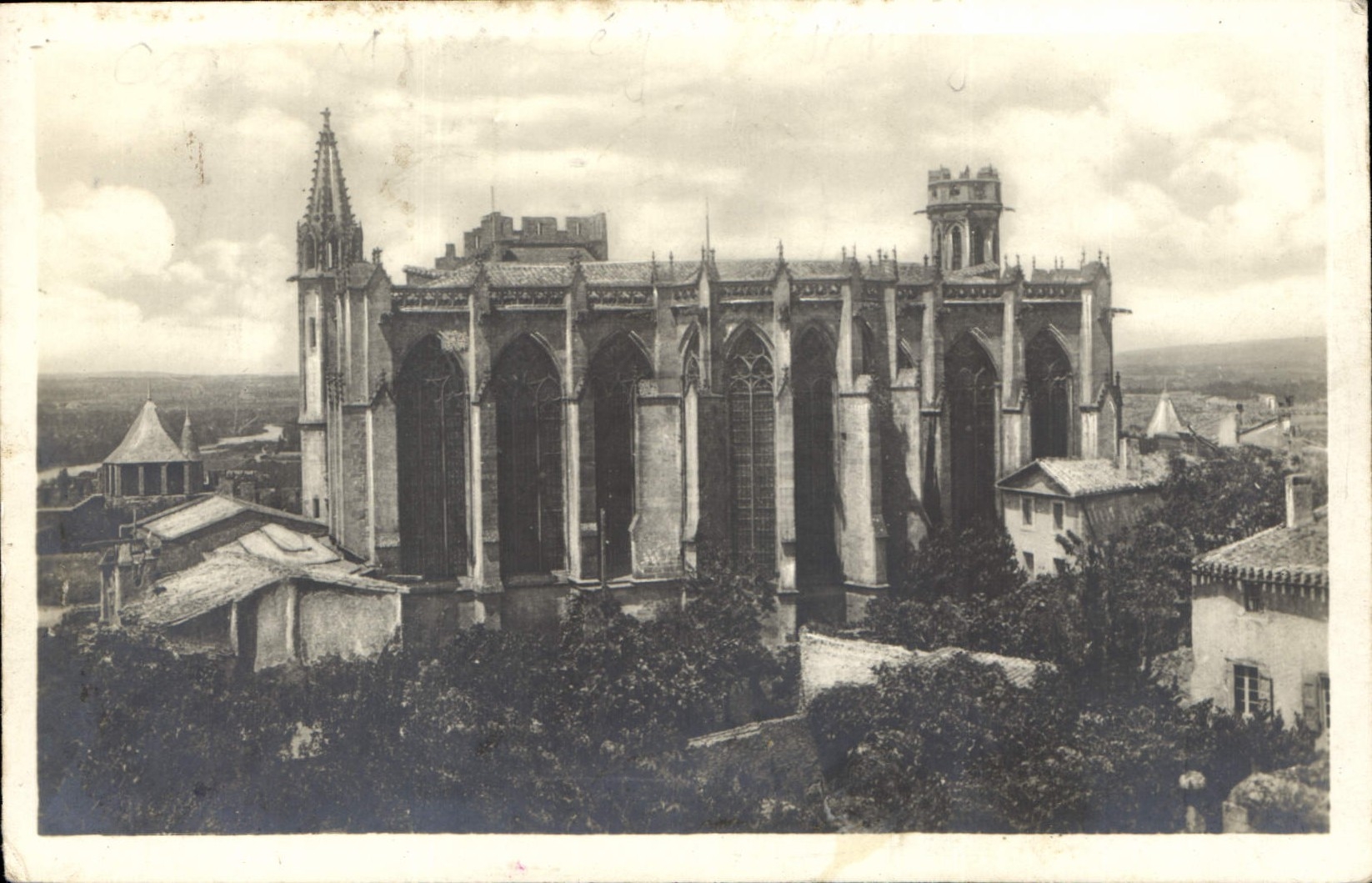 CPA Carcassonne Cite l'Eglise St Mazaire Partic gothique 