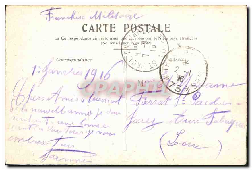 CPA Paris le Grand Palais  — Verso