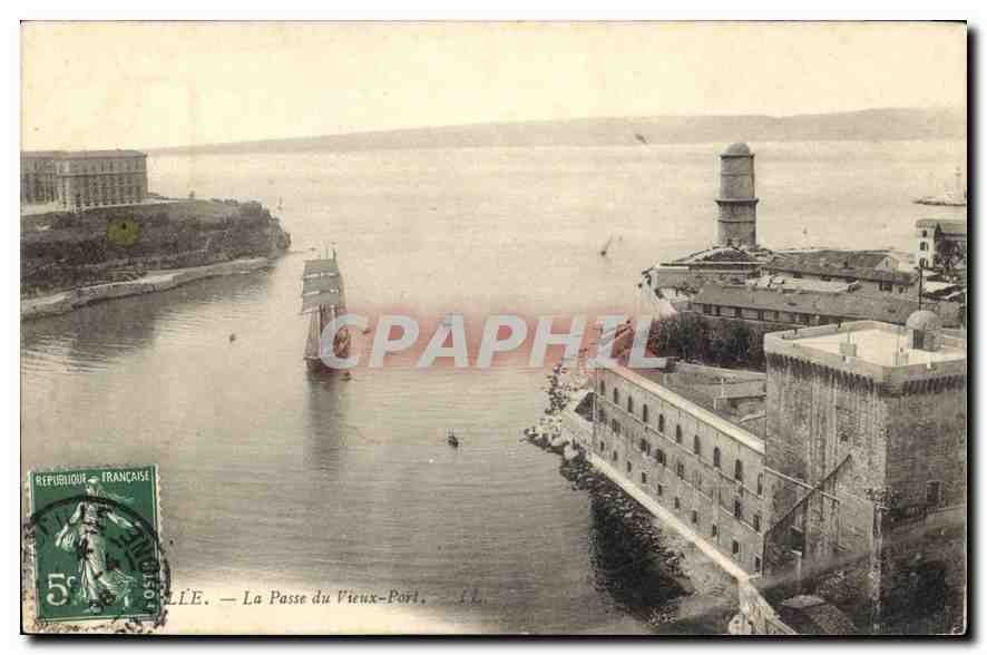 CPA Marseille la Passe du Vieux Port 
