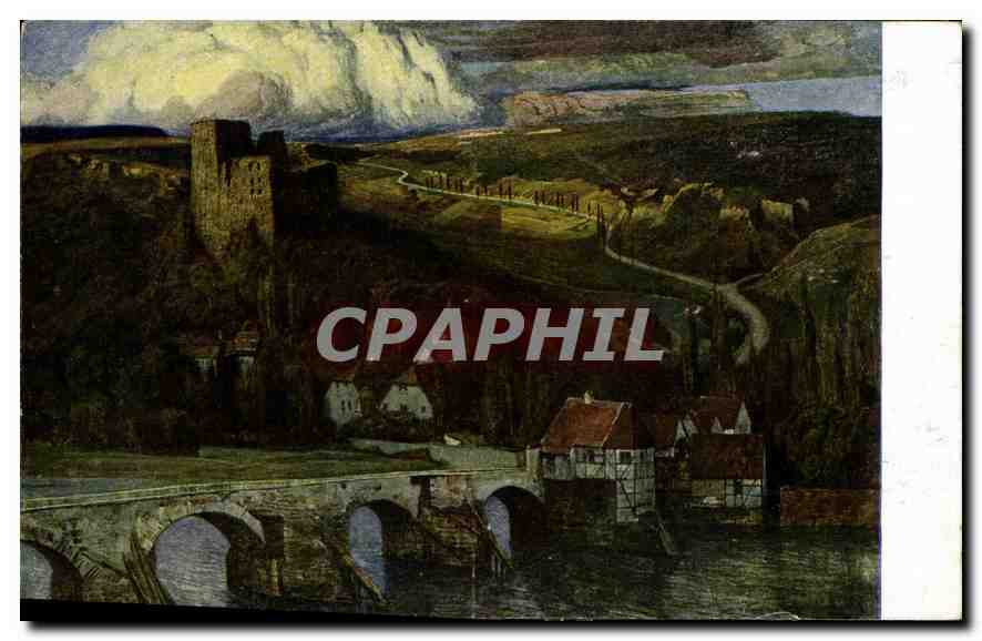 CPA Museum der bildenden Kunste zu Leipzig Paul Schultze Naumburg Burg Plaue 
