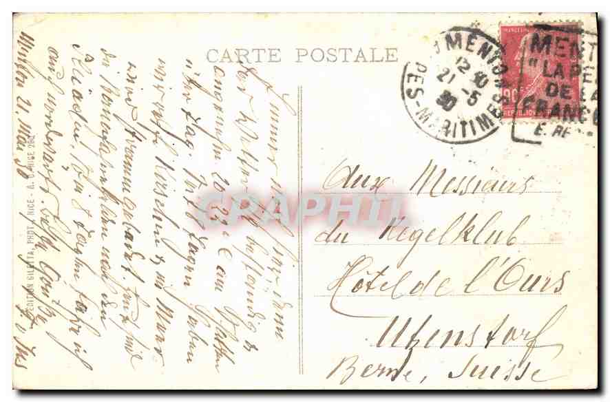 Menton - Sous-Bois - Promenade du Cap Martin — CPAPHIL n°976 — Rückseite