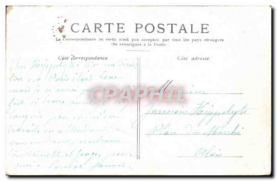 CPA Versailles le Bassin de Latone  — Verso