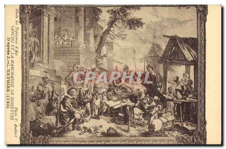 CPA Sancho Et la Marchande de Noisettes d'apres J C Natoire 1735 