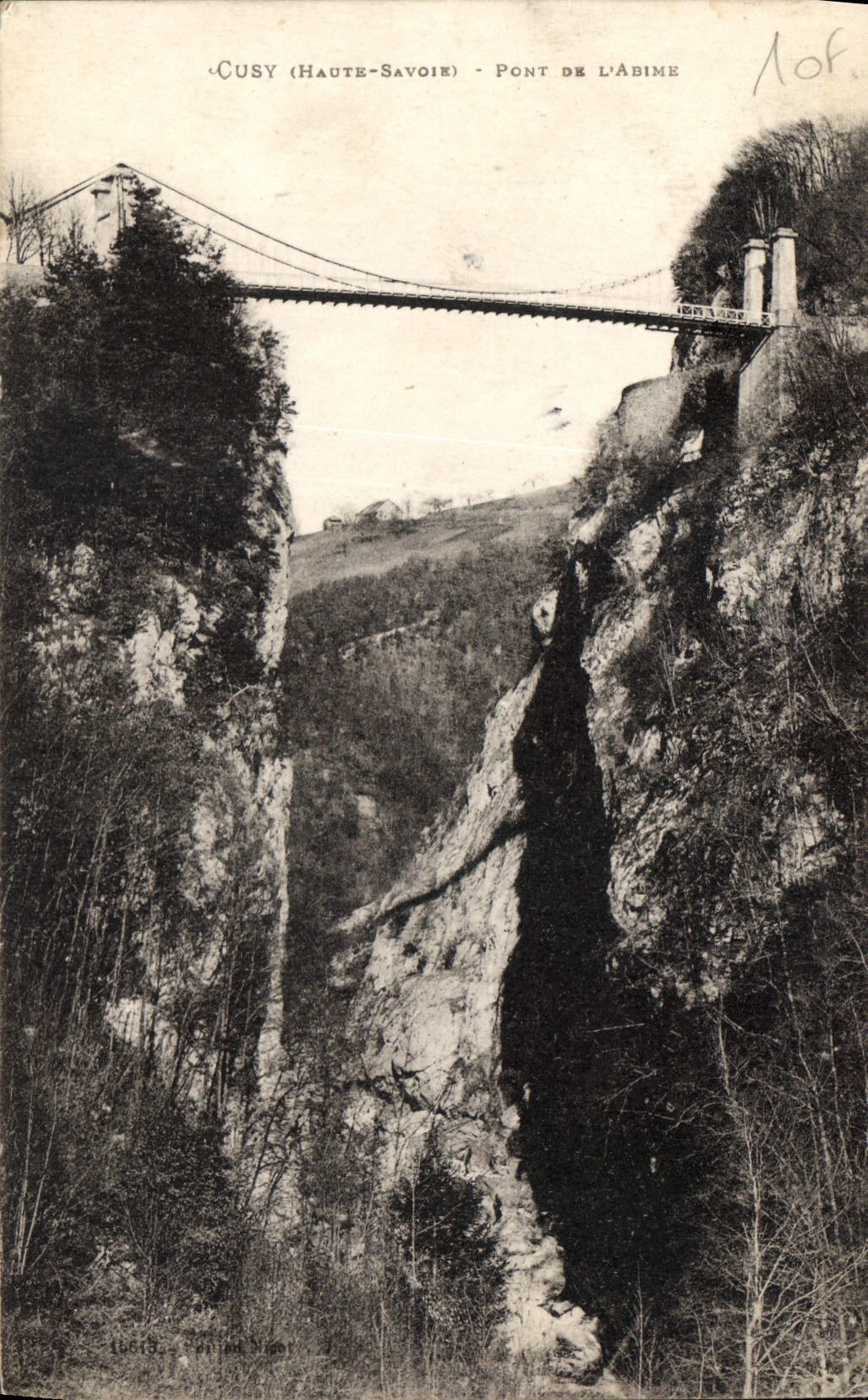 CPA Cusy Haute Savoie Pont de l'Abime 