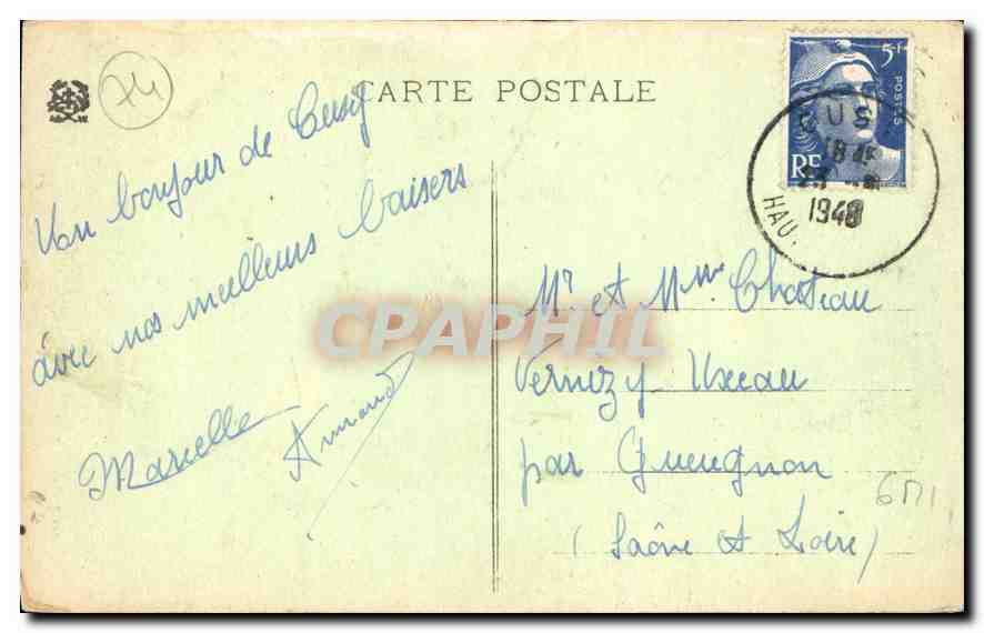 CPA Cusy Haute Savoie Pont de l'Abime  — Rückseite