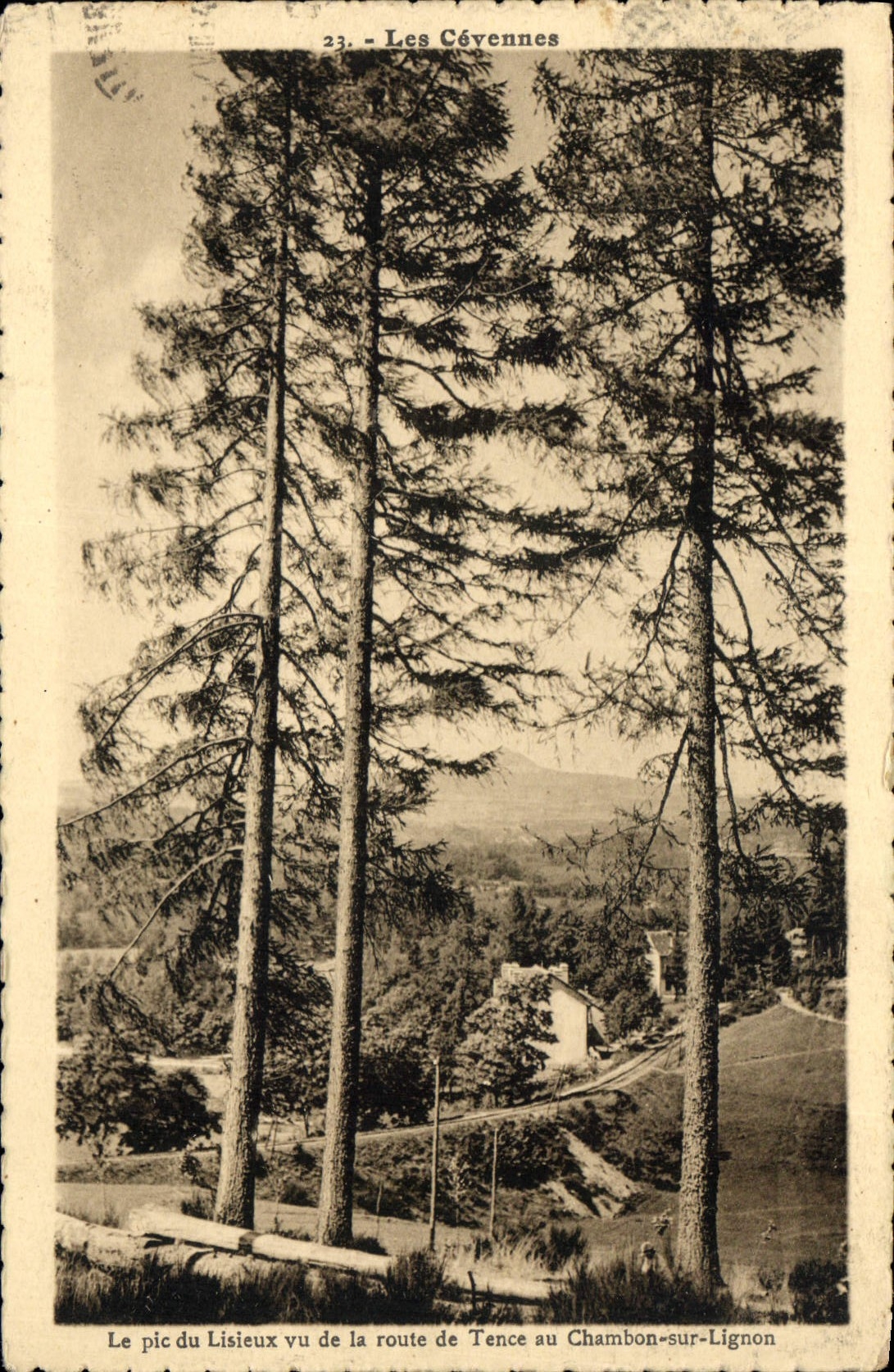 CPA Les Cevennes le Pic du Lisieux vu de la route de tence au Chambon sur Lignon 