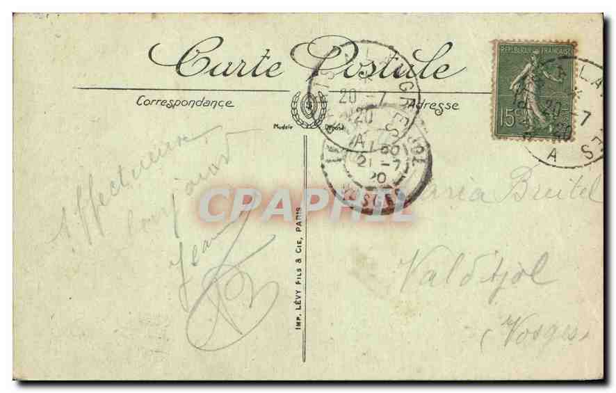 CPA Paris le Funiculaire et la Basilique du Sacre Coeur de Montmartre  — Rückseite