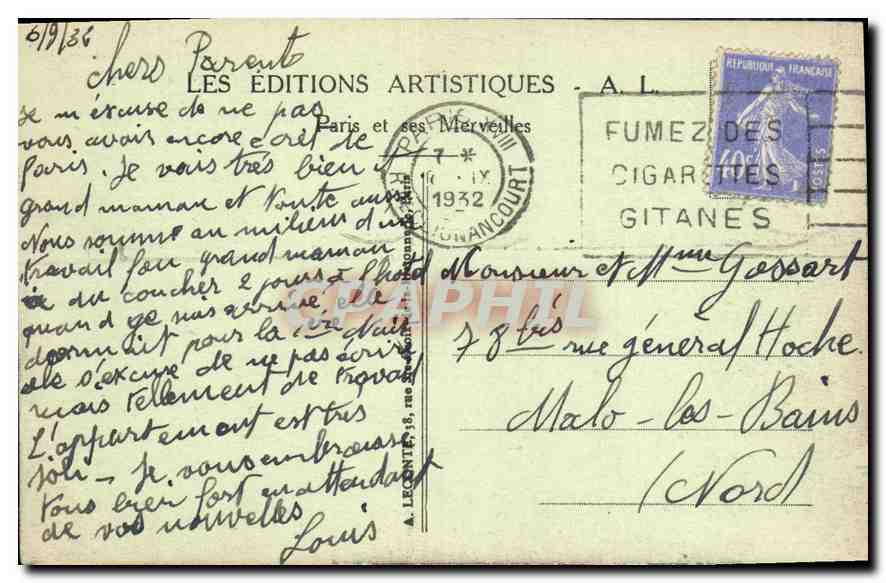 CPA Paris Porte St Denis  — Rückseite