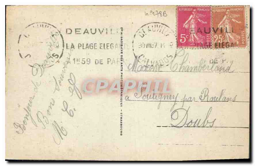 Deauville - Plage Fleurie - Les Jardins - Le Royal Hôtel — Rückseite