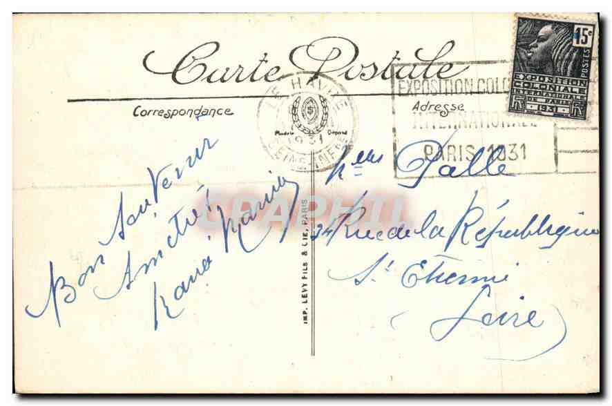CPA Le Havre le Phare un jour de Tempete  — Rückseite
