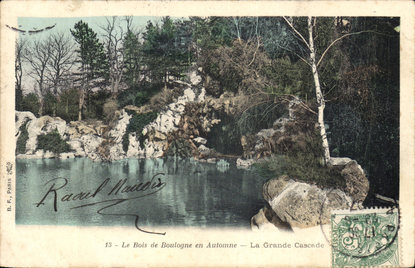 CPA Le Bois de Boulogne en Automne la Grande Cascade 