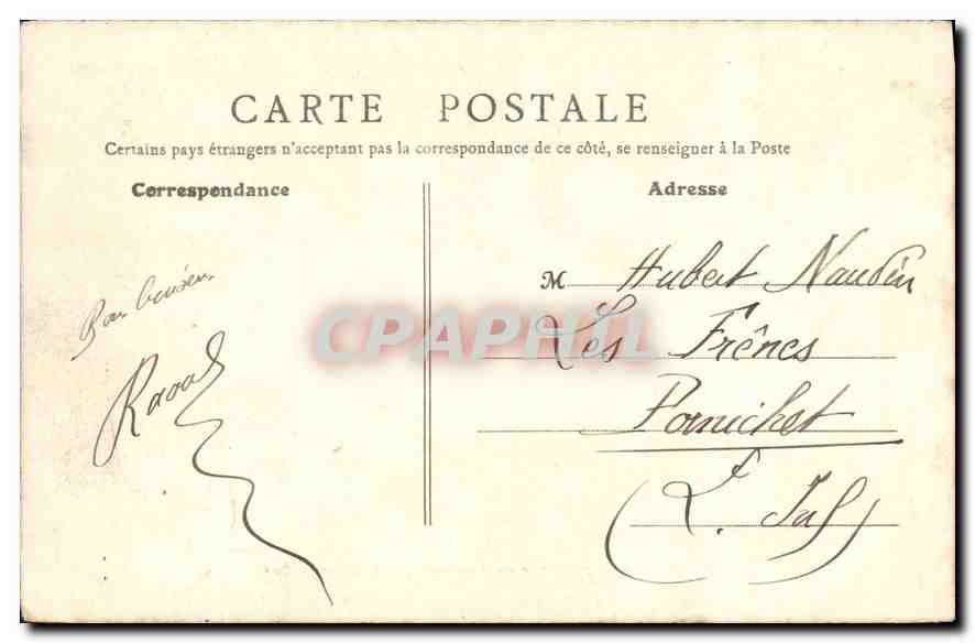 CPA Le Bois de Boulogne en Automne la Grande Cascade  — Rückseite