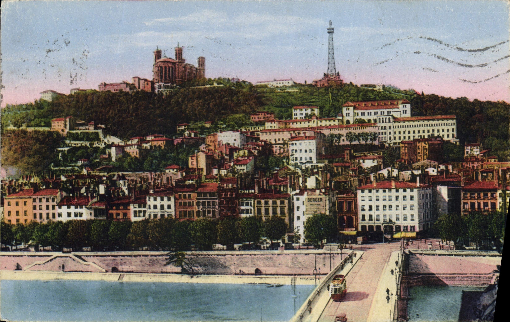 Lyon - Le Pont du Change et la Colline de Fourvière — Éditions J. Cellard, n°58