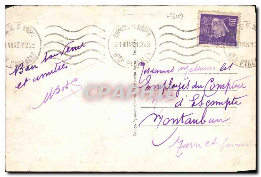 Bagnères-de-Bigorre — Eingang zum Casino — Édition Boucha Pyrénées, Nummer 474 — Rückseite