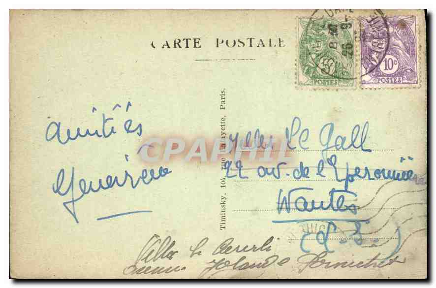 CPA Paris Hotel des Invalides Tombeau de Napoleon  — Rückseite
