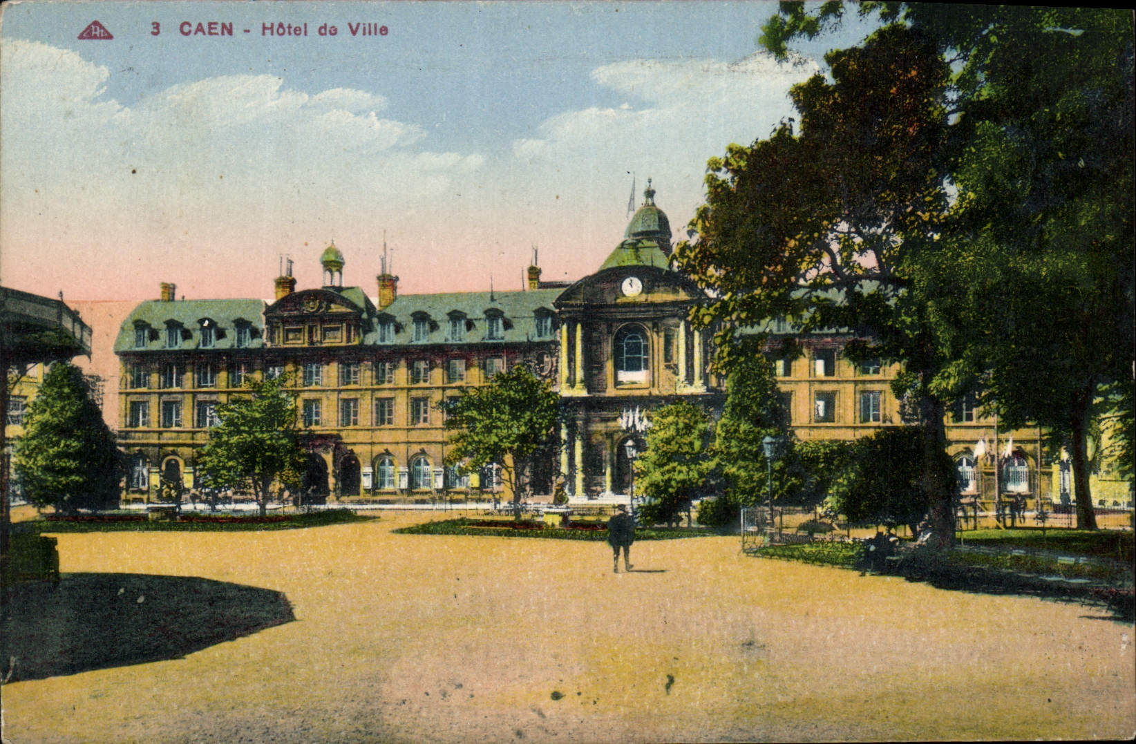 Caen - Hôtel de Ville — vue panoramique — éditeur HR, n°3 - Anverso