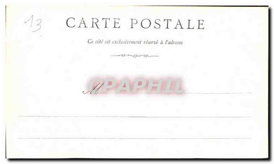 CPA Marseille la Prefecture  — Verso