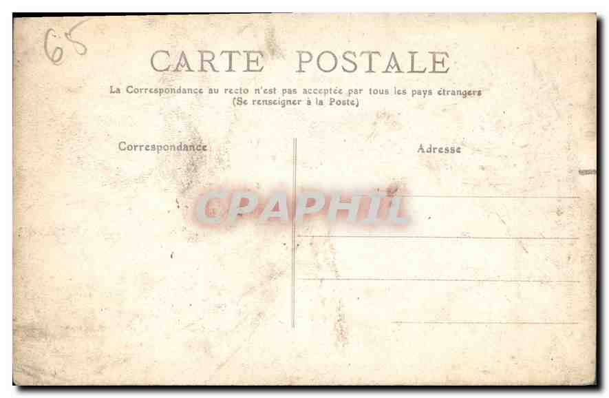 CPA Cauterets vue du Pre et petit Saint Sauveur Vallee de Geret  — Rückseite