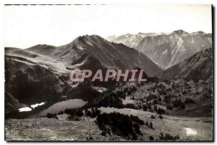CPA Vallee d'Aure le Lac de l'Oule Col de Portet Pic d'Arrouyes Sommets du Rioumajou 