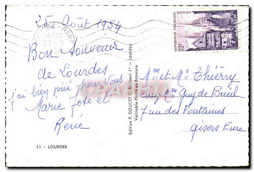 CPA Lourdes  — Verso