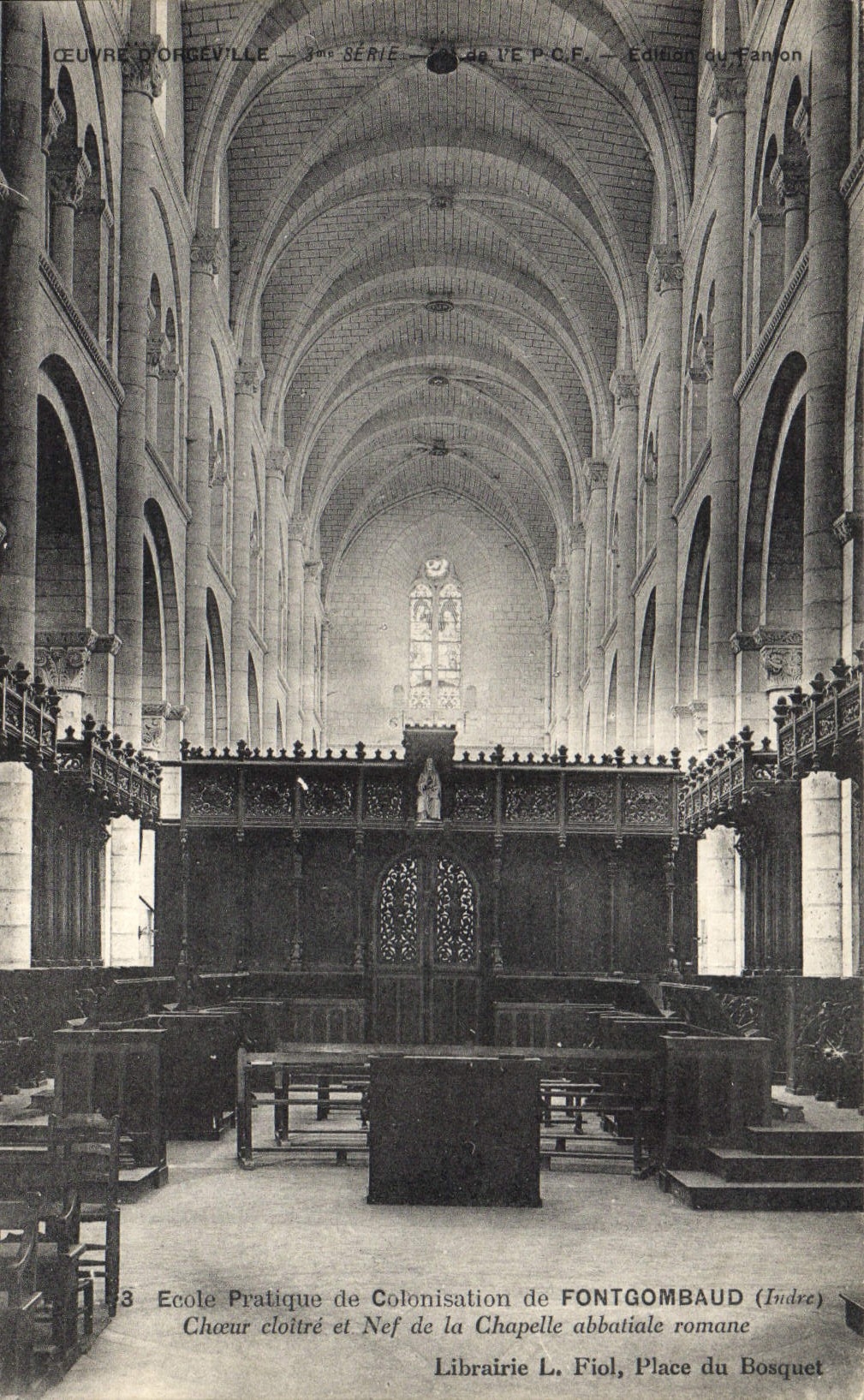 Église d'Orgeville — Chœur cloîtré et Nef de la Chapelle abbatiale romane — Édition du Fanon