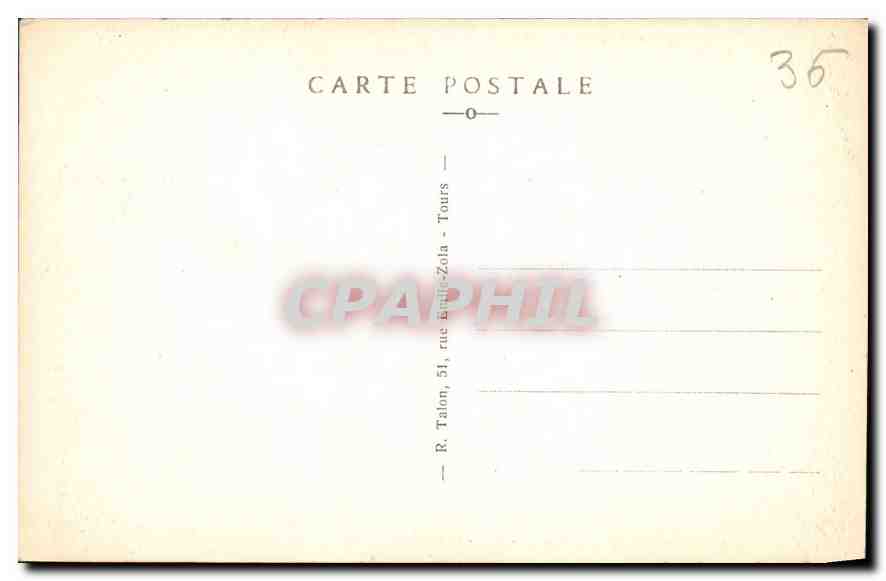 Issoudun (Indre) — Chapelle St-Roch — Motif d'une corniche (Côté Sud-Ouest) A.P. — Rückseite