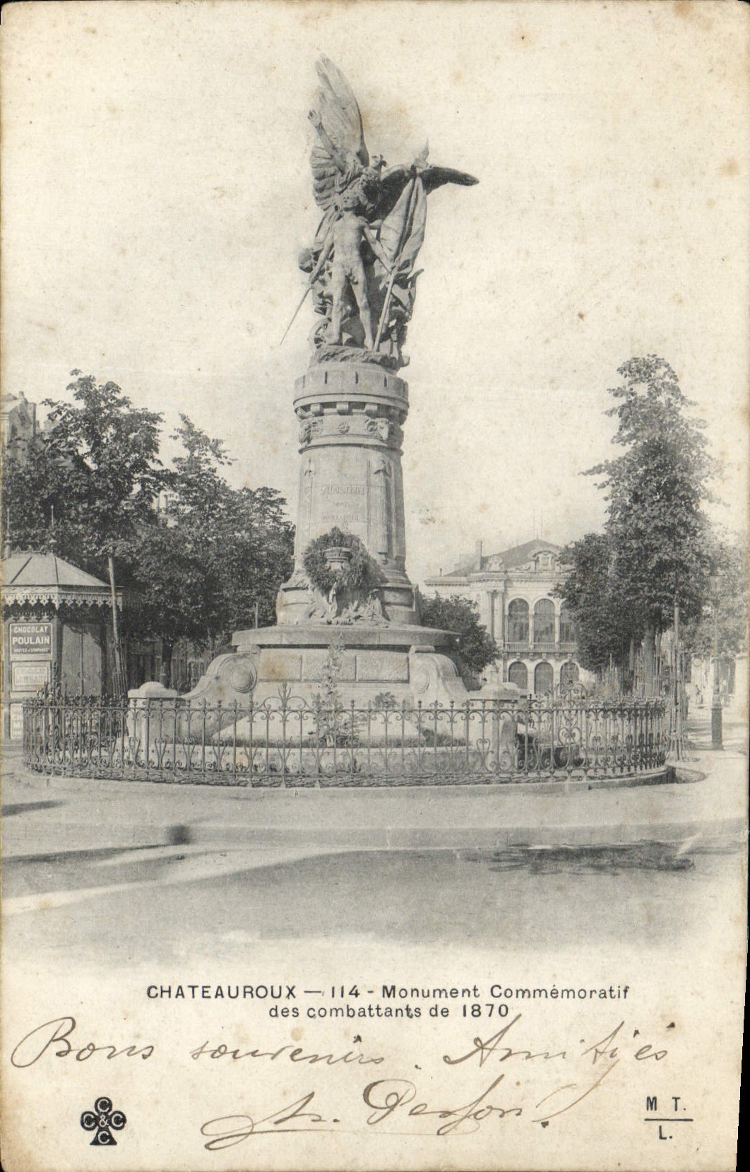 CPA Chateauroux Monument Commemoratif des Combattants de 1870 