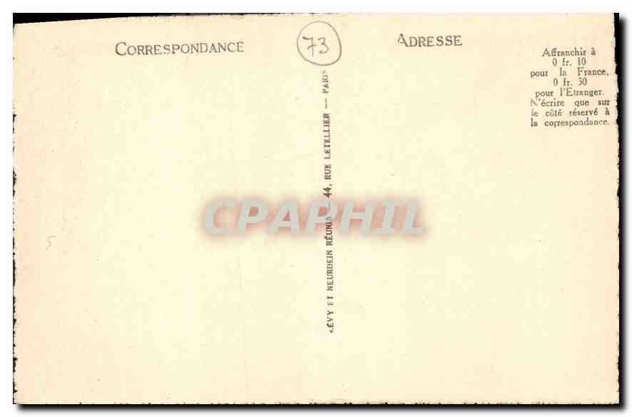 CPA Lac du Bourget Tunnel de St Innocent et Rochers de Brison  — Verso