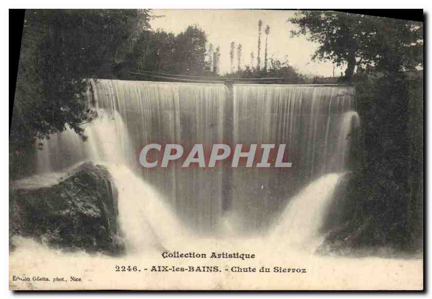 CPA Collection Artistique Aix les Bains Chute du Sierroz 