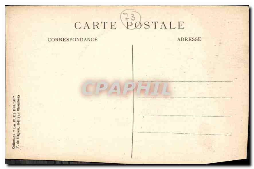 CPA Environs d'Aix les Bains Cascade de Gresy  — Rückseite
