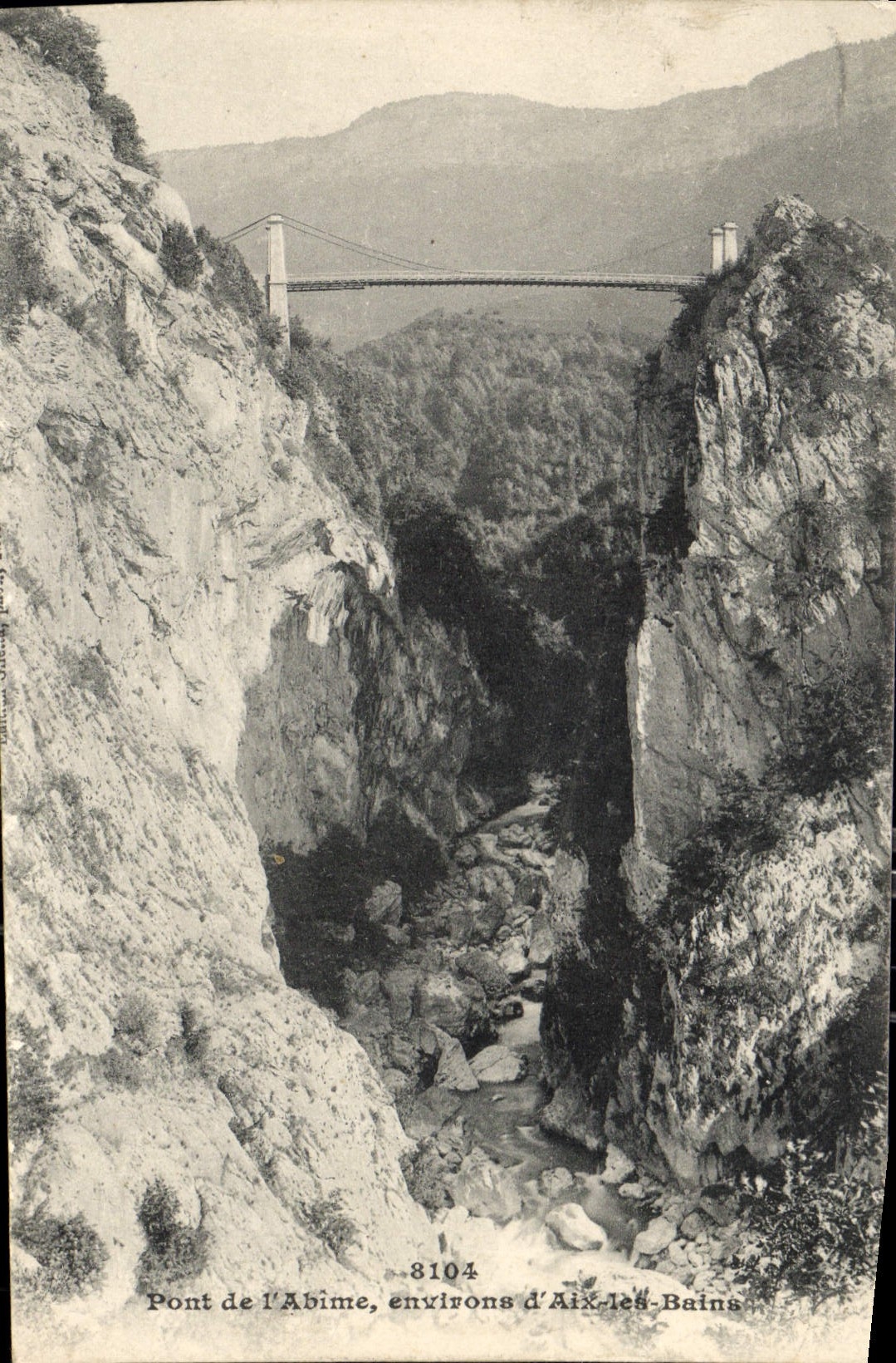 CPA Pont de l'Abime environs d'Aix les Bains 