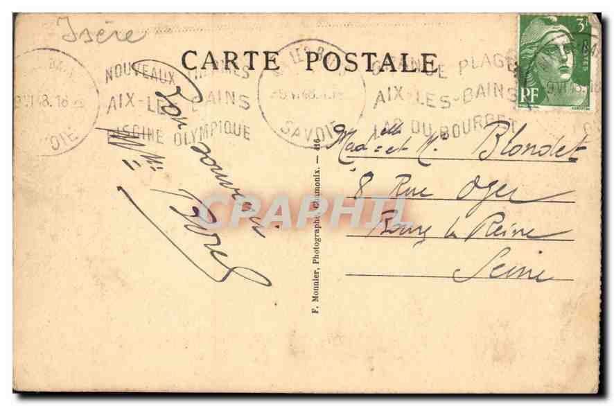 CPA Lac du Bourget Abbaye de Hautecombe  — Verso