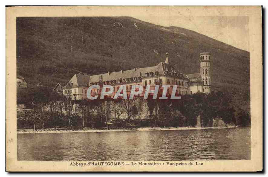 CPA Abbaye d'Hautecombe la Monastere vue prise du Lac 