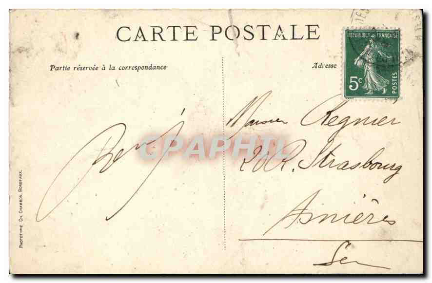 CPA Lourdes la Basilique et la Croix des Bretons  — Verso