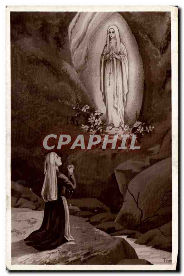 CPA Lourdes Apparition de la Tres Sainte Vierge a Bernadette Soubirous 