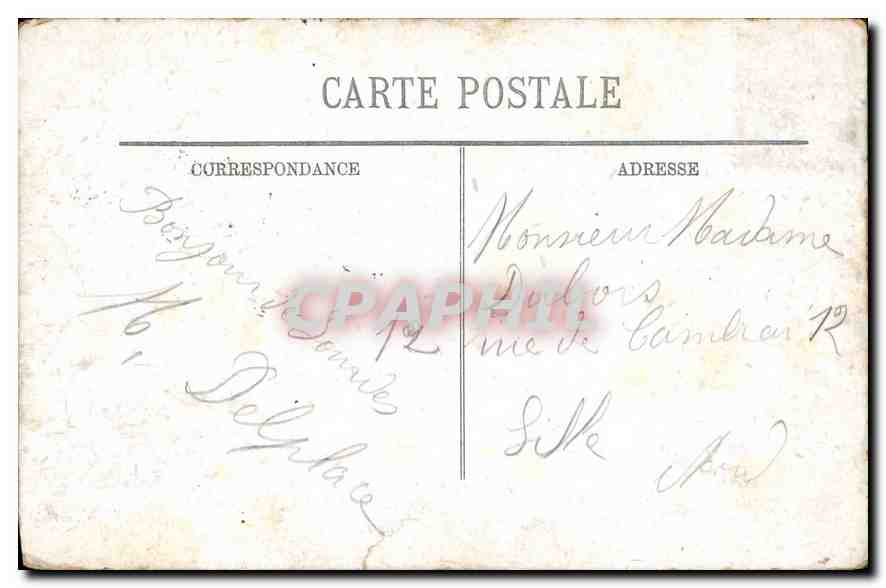 CPA Lourdes vue vers le Chateau  — Verso